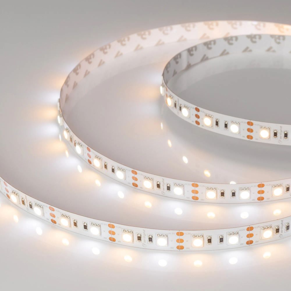 Светодиодная лента RT-B60-12mm 12V White-MIX (14.4 W/m, IP20, 5060, 5m) (Arlight, Изменяемая ЦТ) 011093(2)