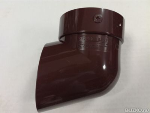 Колено сливное ПВХ Grand Line стандарт шоколадное