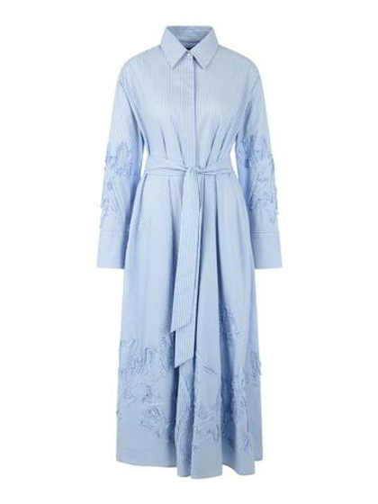 Marc Cain Платье-рубашка с вышивкой