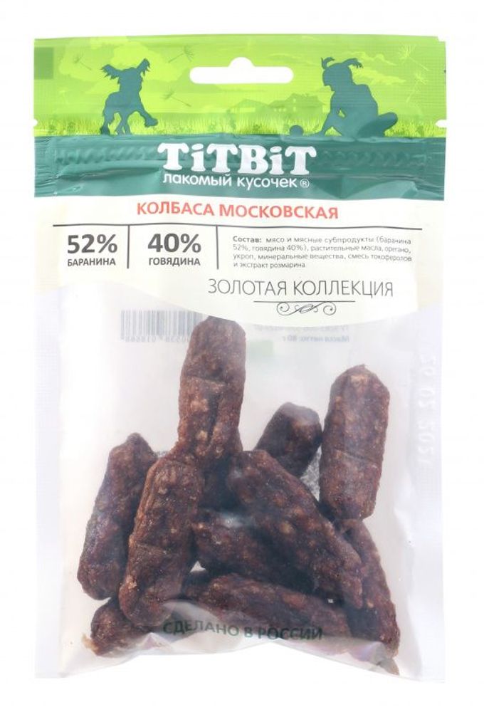 Колбаса Московская для собак Золотая коллекция 80 г Колбаса Московская для собак Золотая коллекция 80 г