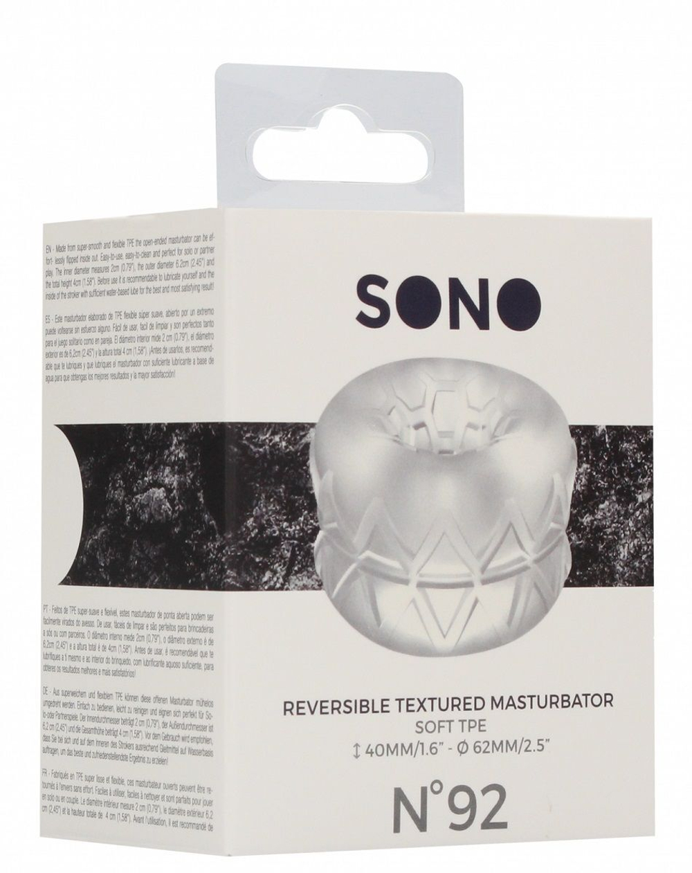 Прозрачный мастурбатор №92 Reversible Masturbator and Bumper