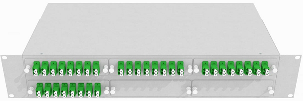 Кросс оптический стоечный  TopLAN КРС-Top-2U-64LC/A-OS2-GY