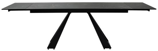Стол FONDI 180 MARBLES NERO KL-116 Черный мрамор матовый, итальянская керамика/ черный каркас