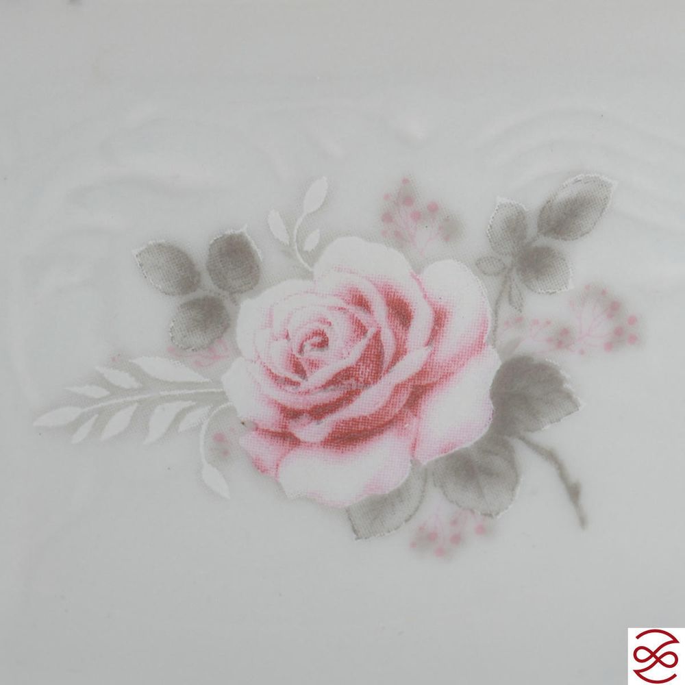 Набор пиал Bernadotte Серая роза платина 11 см(6шт)