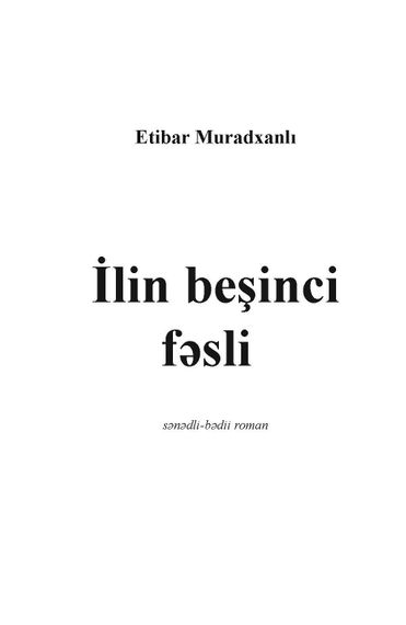 İlin beşinci fəsli