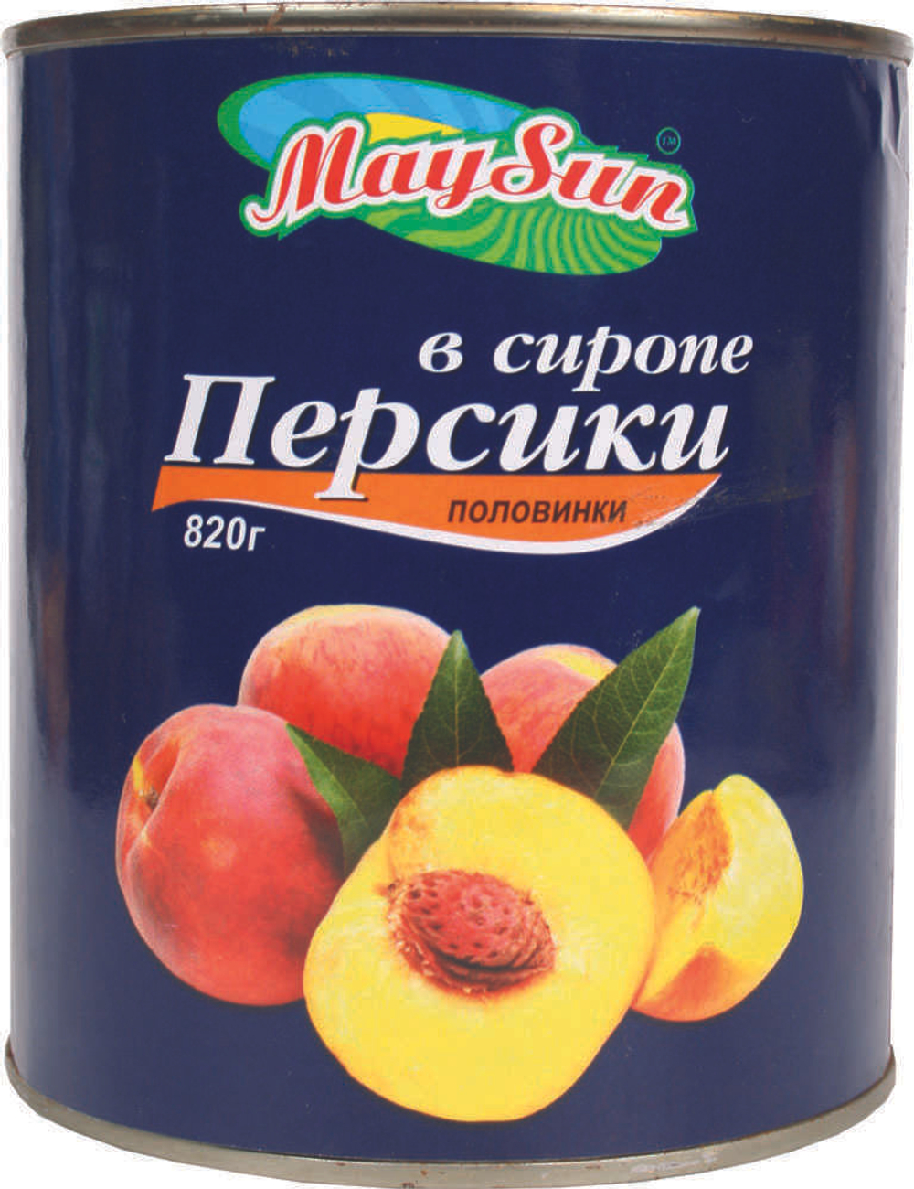 КОНСЕРВЫ Персики половинки 850 мл./460 г. ж/б MAYSUN, 1 шт