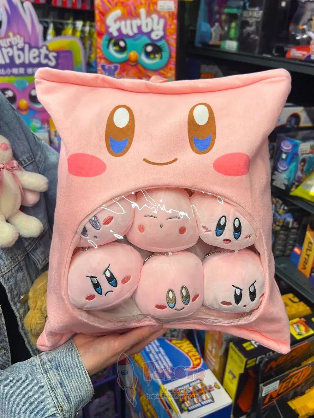 Мягкая игрушка подушка Pudding Пудинг Розовый 6 шт