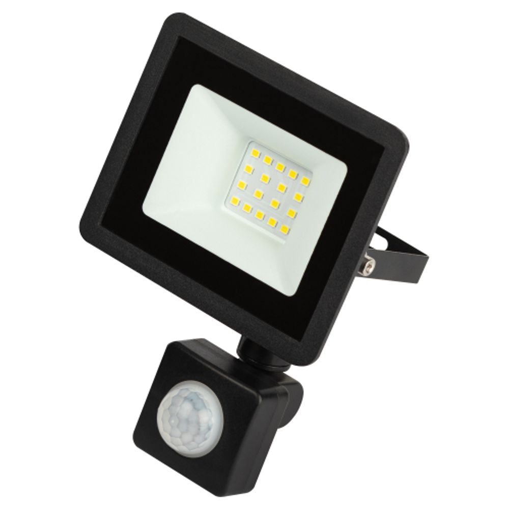 Прожектор светодиодный уличный ЭРА LPR-042-2-65K-020 20Вт 1600лм 6500K КСС Д 120° 2 года IP44 черный рег ИК д/д | Прожекторы Стандарт