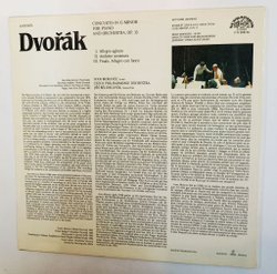 Винтажная виниловая пластинка LP Antonin Dvorak Антонин Дворжак Ivan Moravec, Ceska Filharmonie, Jiri Belohlavek Koncert G Moll Op. 33 (Чехословакия 1983)