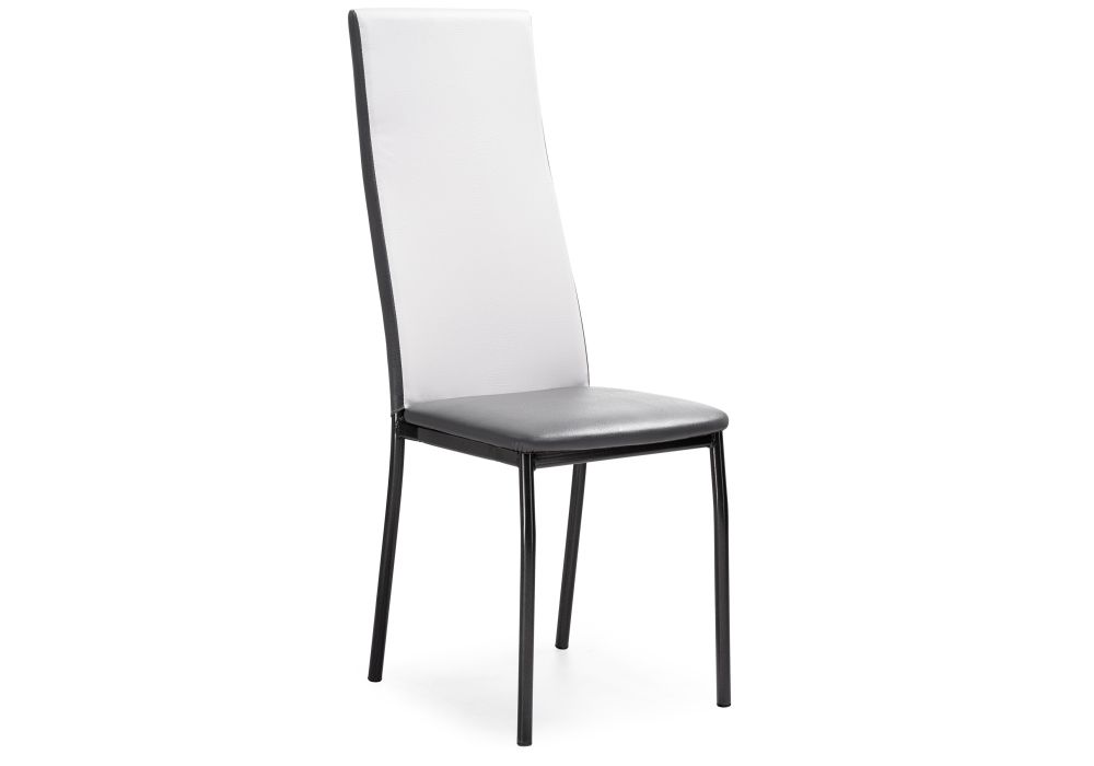 Обеденная группа Блавир белый полимер / серый полимер / метрополитан грей / черный