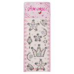 Наклейки-стразы Alingar, акриловые, "Корона", корона, цветы, пакет с европодвесом