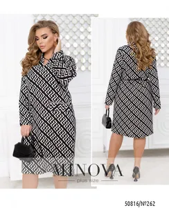 Платье 262-черно-белый Minova