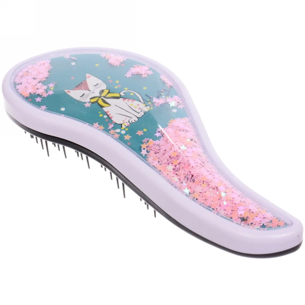 Расческа массажная детская «Prestige - Котик Оливер», микс 4 цвета , 8*19 (коробка PVC)