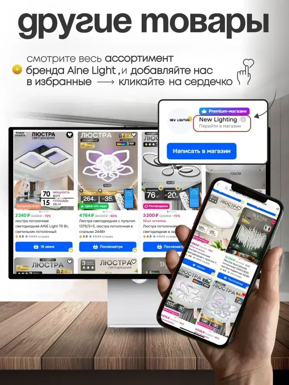 Люстра потолочная светодиодная с пультом SC280/4+4, люстра в детскую комнату 168Вт