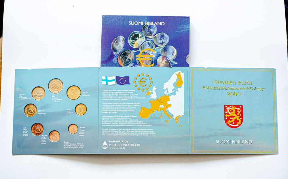 Finland Original Triple Year Set 1999, 2000, 2001 – Brilliant Uncirculated Coins