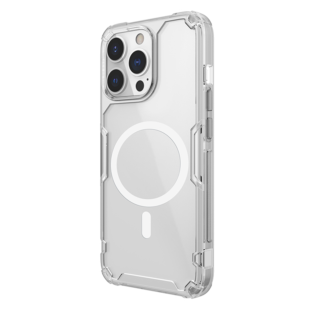 Прозрачный чехол Nillkin с поддержкой MagSafe для iPhone 13 Pro, серия Nature TPU Pro Magnetic Case, усиленный