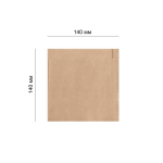 Бумажный крафт уголок плоский 140*140 мм 40 г/м2, бурый, 2500шт