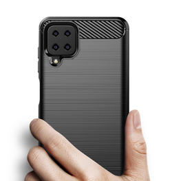 Мягкий защитный чехол для смартфона Samsung Galaxy M12 с 2021 года, серия Carbon от Caseport