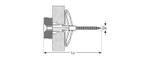 Дюбель полипропиленовый, тип ″Бабочка″, для пустотелых конструкций, 10 х 50 мм, 100 шт, ЗУБР