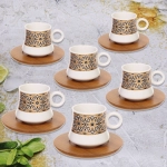 Кофейный набор 12 предметов «Восточная сказка» ( 6кружек 90мл+6 блюдец), узоры