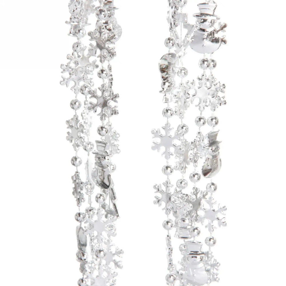 Бусы на ёлку 2,0 м «Новый год», Серебро