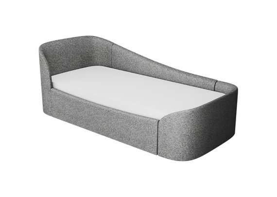 Диван-кровать KIDI Soft с низким изножьем 90*200 см (серый, рогожка)