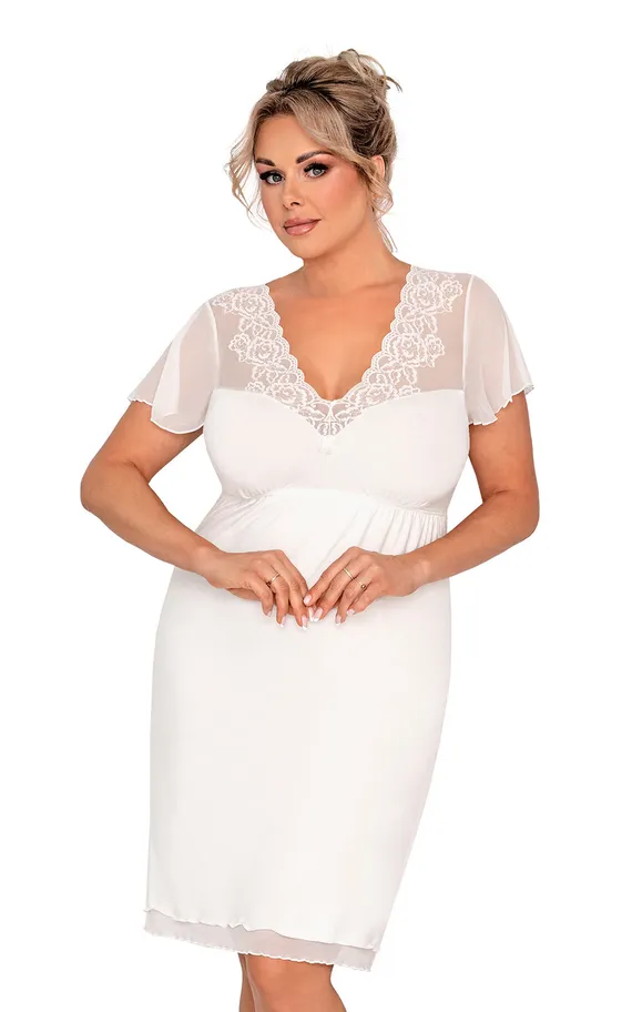 Ivana plus nightdress Ecru