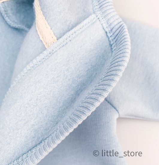 Комбинезон "Simple" из футера с начесом, Нежно-голубой