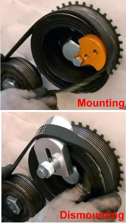 Набор приспособлений для установки и снятия приводных ремней