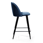 Стул полубарный Thomas, бархат синий 29