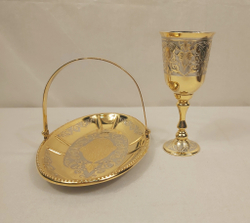 Набор рюмка с блюдцем Златоуст