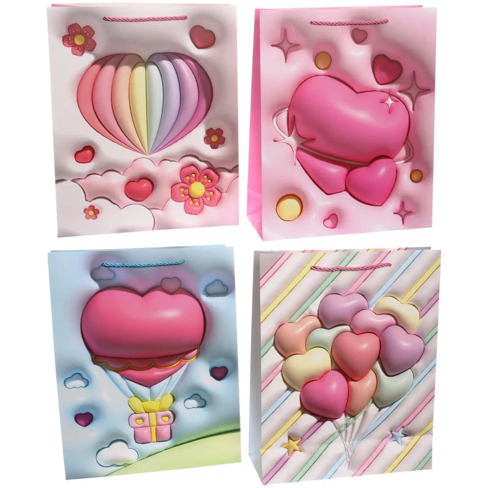 Пакет подарочный «Шарики в воздухе» 26*32*10 см, микс