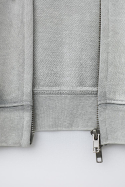 ZARA ТОЛСТОВКА НА МОЛНИИ, СВЕТЛО-СЕРЫЙ