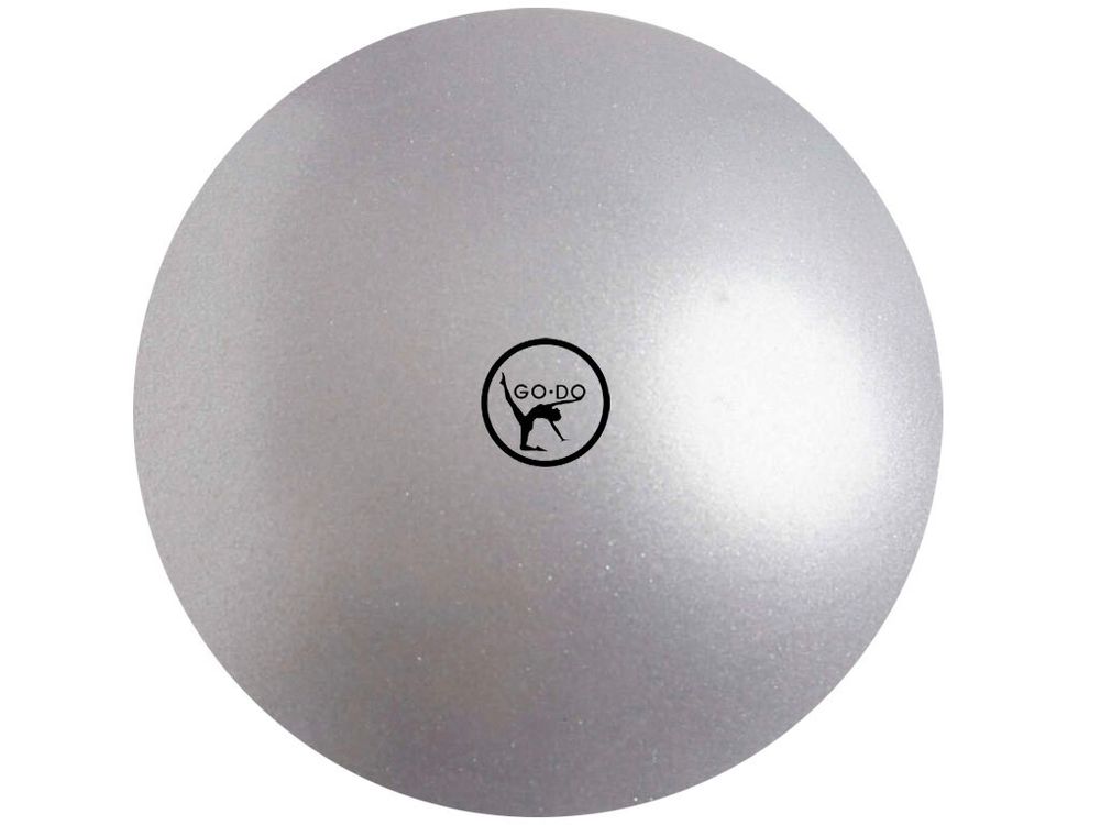 Мяч для художественной гимнастики GO DO. Диаметр 19 см. Цвет: серебро.