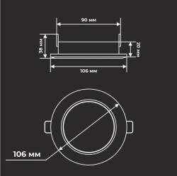 Светильник встраиваемый Ecola GX53-H4 Золото 38x106 FG5310ECB 10 шт