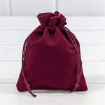 Мешочек 12х15см Бархат класс Б (Бордовый)