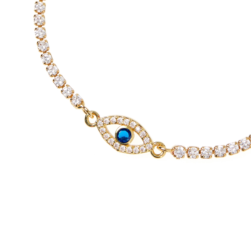 Браслет Золотой Кристальный Глаз – Синий