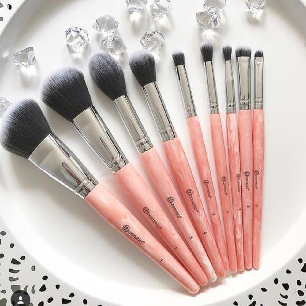 BH Cosmetics Rose Quartz 9 piece brush set