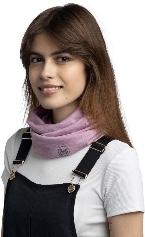 Шерстяной шарф-труба Buff Merino Lightweight Solid Pansy Фото 2