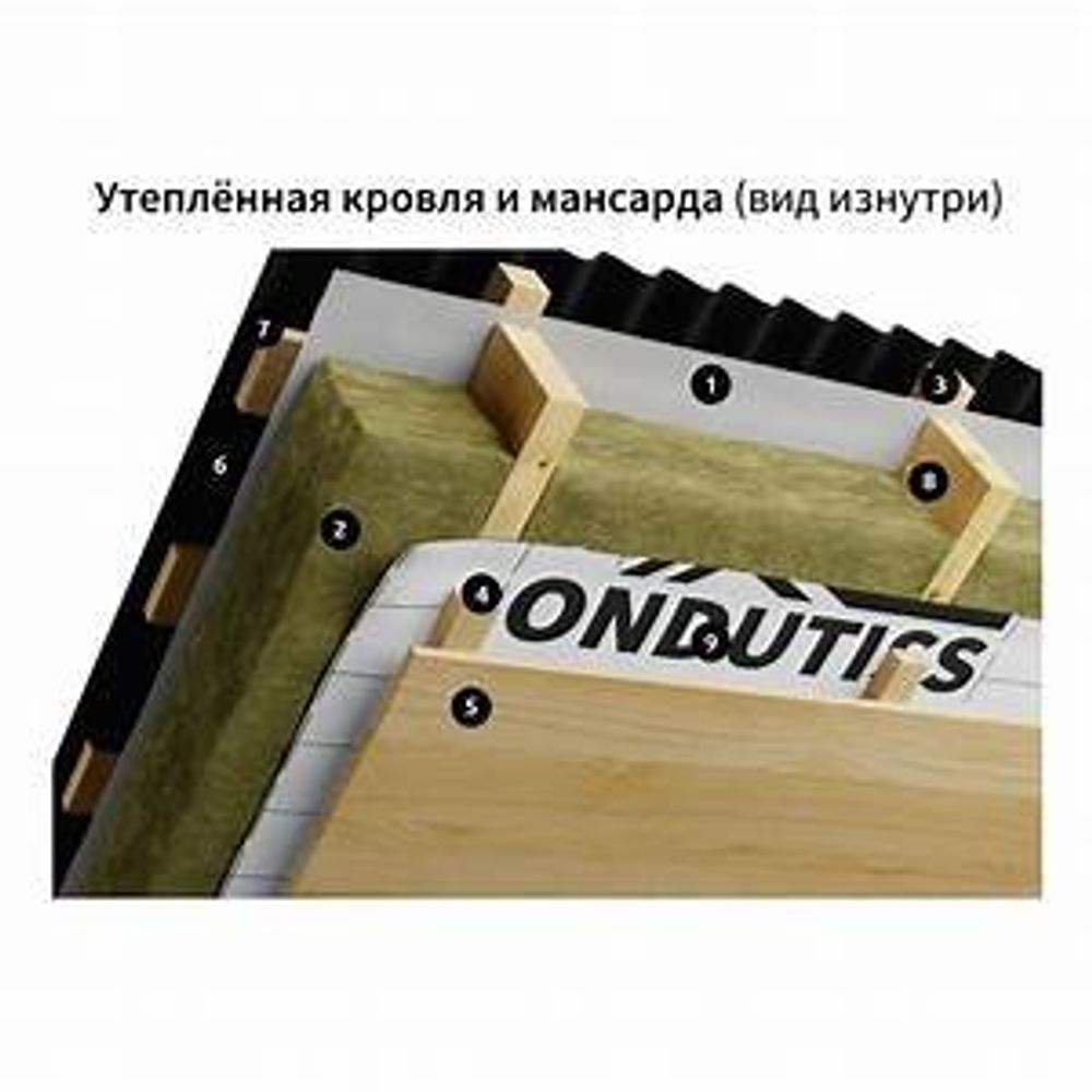 Ондутис BASIC В 50 кв.м пароизоляция