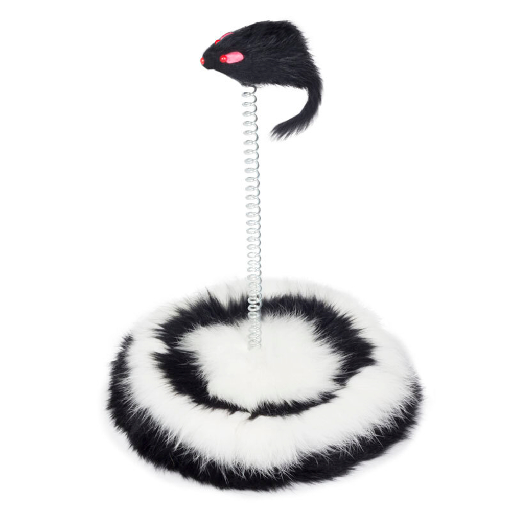 игрушка для кошек "Мышь на подставке", d130*230мм, triol