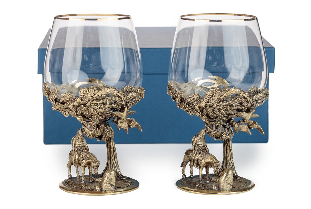 Бокалы для коньяка "Витязь на распутье" 2 шт