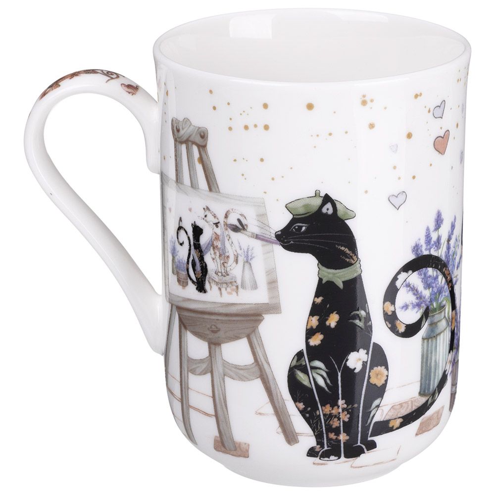 КРУЖКА LEFARD "ЛАВАНДОВЫЕ КОТЫ" 330 МЛ (КОР=24ШТ.)