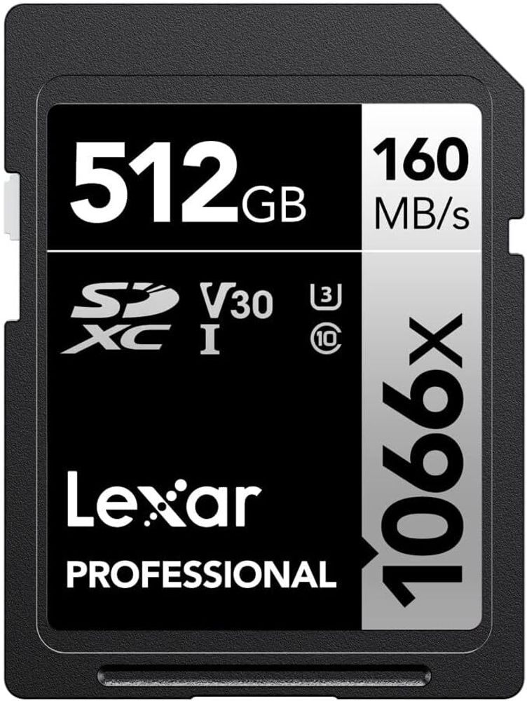Карта памяти Lexar Professional 1066x Silver SDXC 512GB UHS-I U3 V30, R/W 160/120 МБ/с