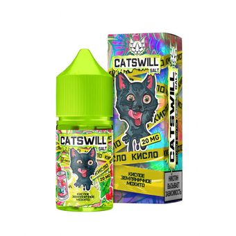 Жидкость CATSWILL Sour Salt 2% STRONG 30 ml - Кислое Земляничное Мохито