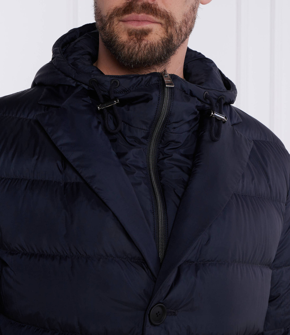 Пуховое пальто P-Hyde-Pad-Hood-233F BOSS BLACK - темно-синий(50496174)