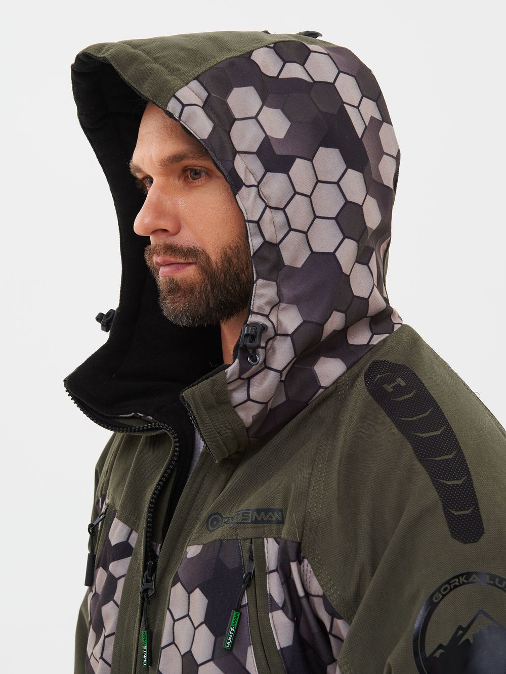 Костюм демисезонный Горка-Люкс ткань Исландия/Алова цвет Хаки/КМФ 002