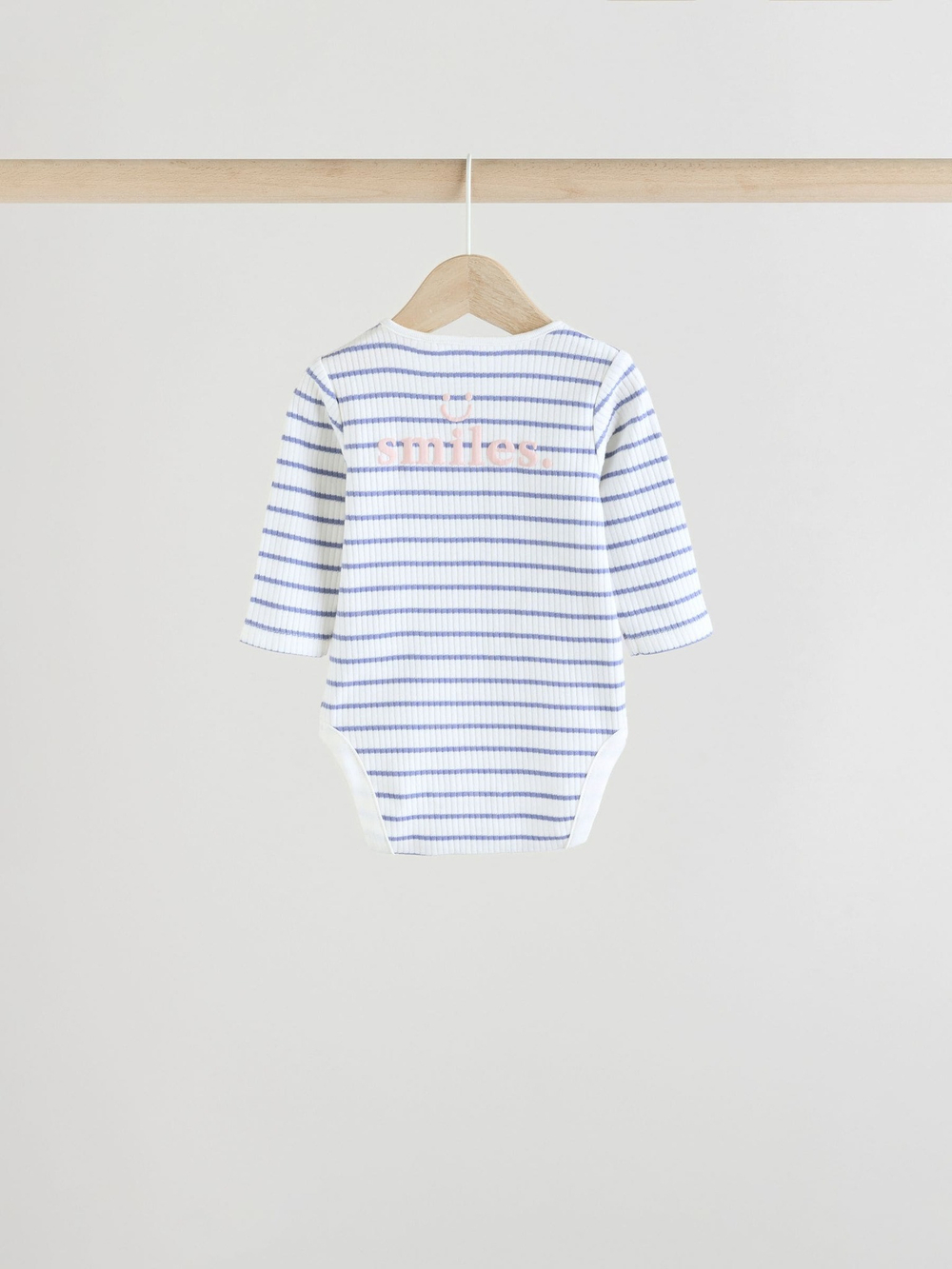 Боди с длинным рукавом для малышей Next E92-957, 3 шт., Белый, Серый, Розовый