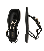 Кожаные босоножки TWINSET - черный(221TCP022)