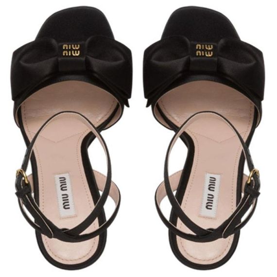 Miu Miu Satin Platform 'Black'